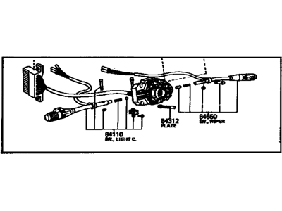 Toyota 84310-20200 Switch Assembly, Turn Signal