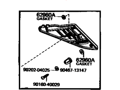 Toyota 62951-29065 Louver Assembly, Roof Side Vent, Passenger Side