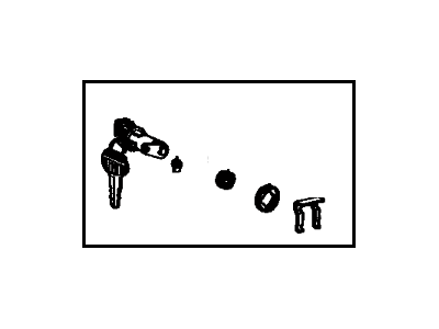 Toyota 69051-29165 Cylinder & Key Set, Door Lock, Passenger Side