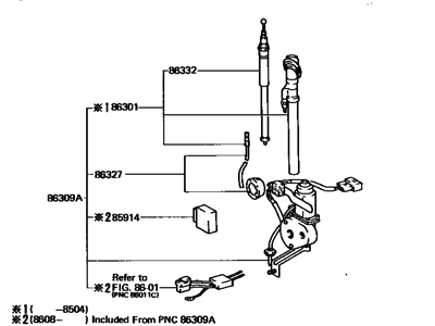 Toyota 86300-22211 Antenna, Power