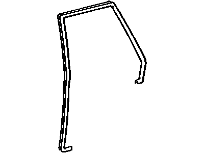 Toyota 62332-23010-02 Weatherstrip, Rear Door Opening Trim, Driver Side