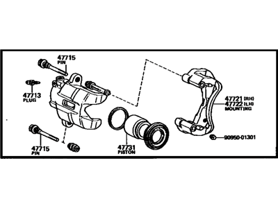 Toyota Cressida Brake Caliper - 47750-22170