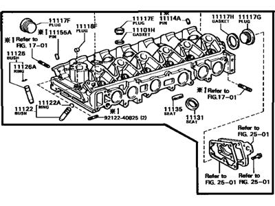 Toyota 11101-49296 Head Sub-Assembly, Cylinder
