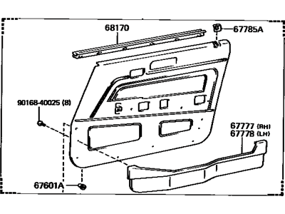 Toyota 67620-2C020-04 Trim Panel Assembly