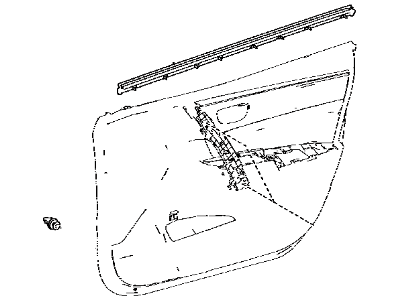 Toyota 67620-02R32-C7 Board Sub-Assy,  Front Door Trim,  LH