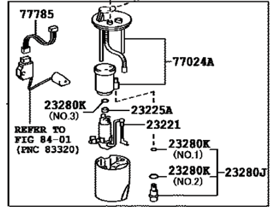 Toyota 77020-02410 Tube Assy,  Fuel Suction W/Pump & Gage