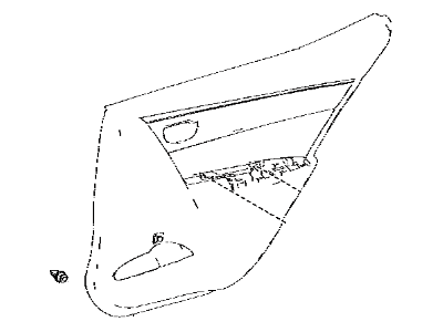 Toyota 67630-02R12-C6 Board Sub-Assembly, Rear Door Trim, Passenger Side