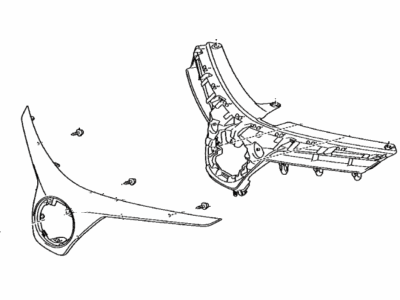 Toyota 53105-02010-A1 Garnish Sub-Assy,  Radiator Grille