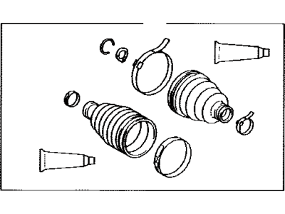 Toyota 04428-02520 Boot Kit,  Front Drive Shaft,  In & Outboard,  LH
