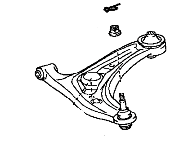 Toyota 48068-19175 Arm Sub-Assembly, Front Suspension, Lower Passenger Side