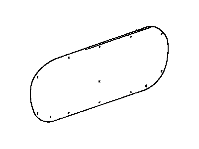 Toyota 64781-12050-04 Board,  Back Door Trim