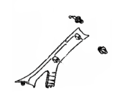 Toyota 62220-47080-B0 Garnish, Front Pillar, Driver Side