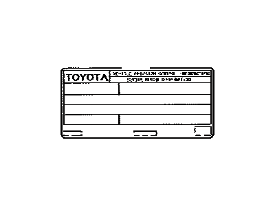 Toyota 11298-F0241 Label,  Emission Control Information