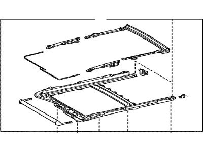 Toyota 63203-08030 Housing Sub-Assembly, Sliding Roof, Rear