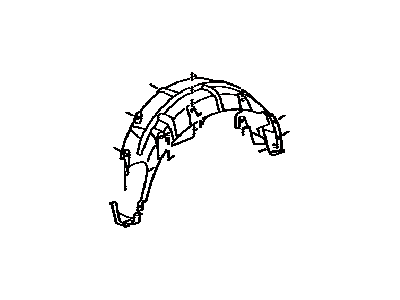 Toyota 65638-08010 Liner,  Rear Wheel House,  LH
