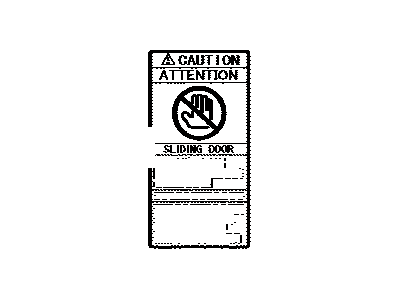 Toyota 74541-08051 Plate, Body Caution