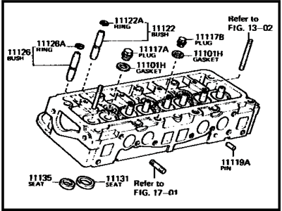 Toyota 11101-29207 Head Sub-Assembly, Cylinder