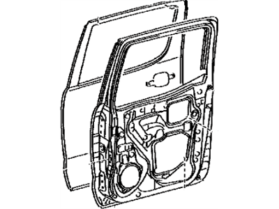 Toyota 67003-04120 Panel Sub-Assembly, Rear Door, Passenger Side