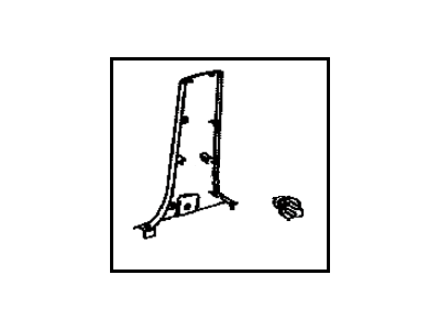 Toyota 62413-04030-B0 Garnish,  Center Pillar,  Lower RH