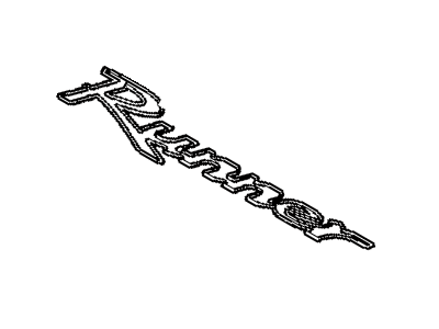 Toyota 75475-04010-J2 Plate,  Rear Body Name,  NO.5