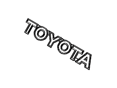 Toyota 75471-04040-J2 Plate,  Rear Body Name,  NO.1