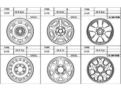 Toyota 42611-04190 Wheel,  Disc (For Spare)