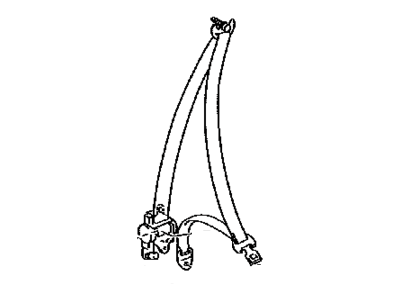 Toyota 73360-04081-E0 Belt Assy,  Rear Seat 3 Point Type,  Outer RH