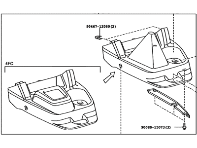 Toyota 58802-04160-B1 Box,  Console,  Front