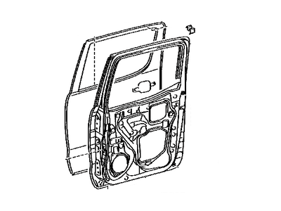 Toyota 67004-04060 Panel Sub-Assembly, Rear Door, Driver Side