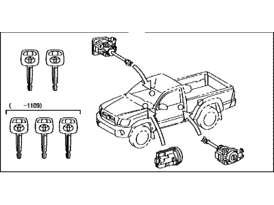 Toyota 69005-04150 Cylinder Set,  Lock