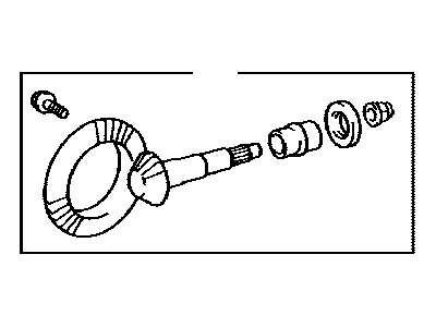 Toyota 41201-79555 Final Gear Kit,  Differential,  Front