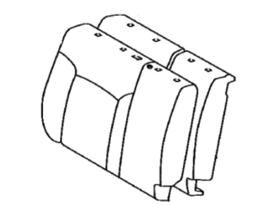 Toyota 71077-04314-C2 Cover,  Rear Seat Back,  RH (For Separate Type)