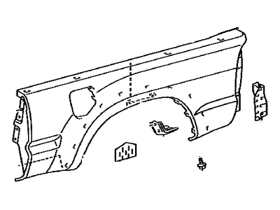 Toyota 65600-04420 Panel Assy,  Rear Body Side,  LH