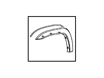 Toyota 75871-04900 Moulding,  Front Fender Wheel Opening,  RH