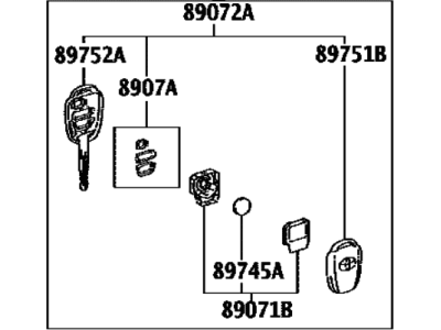 Toyota 89070-04060 Transmitter Assy,  Door Control
