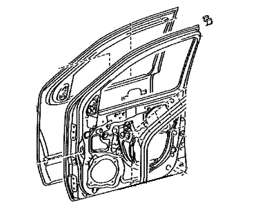Toyota 67002-04180 Panel Sub-Assy,  Front Door,  LH