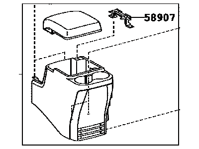 Toyota 58910-AD040-E0 Box Assy,  Console,  Rear