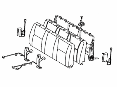 Toyota 71430-04480-B1 Back Assy,  Front Seat(For Bench Type)