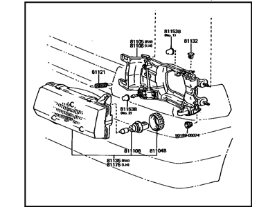 Toyota 81150-02010 Headlamp Assembly