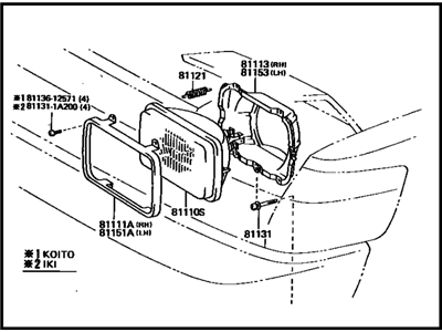 Toyota 81150-2B020 Headlamp Assy,  LH