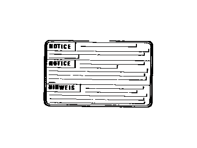 Toyota 41992-20010 Info Label
