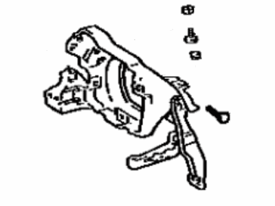 54110-20011 Toyota Bracket Assembly, Retractable Headlamp, Passenger Side Illustration 1 of 1