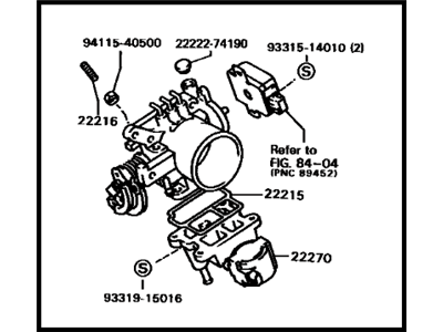 Toyota Celica Throttle Body - 22210-74150