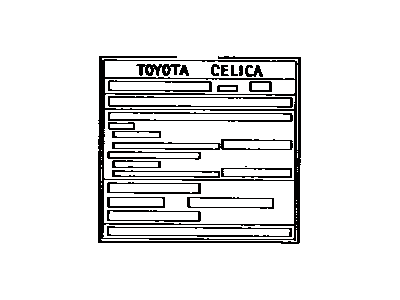 Toyota 42661-20311 Tire Info Label