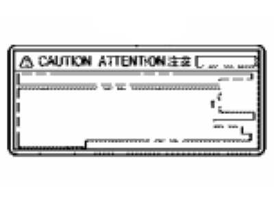 Toyota 861C8-60060 Label,  Mobile Wireless Charger Caution