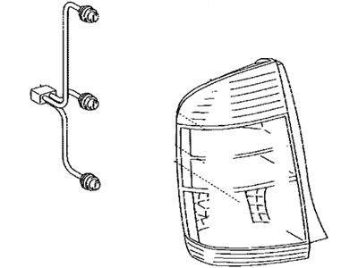 Toyota 81551-47070 Lens,  Rear Combination Lamp,  RH