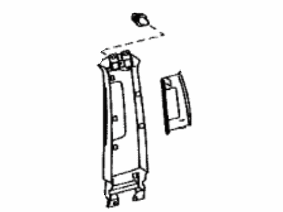 Toyota 62410-47030-E0 Garnish,  Center Pillar,  RH