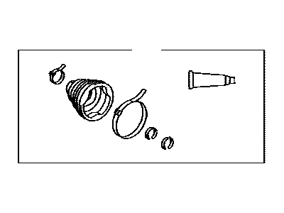 Toyota 04437-47020 Boot Kit, Front Drive Shaft Inboard Joint, Passenger Side