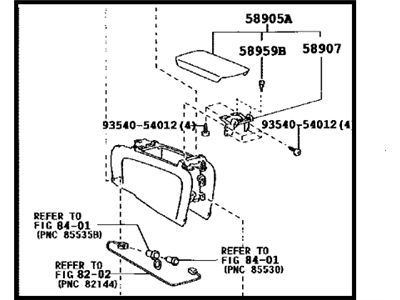 Toyota 58901-47030-A0 Box Sub-Assembly, Console, Rear
