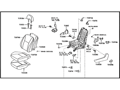 Toyota 71200-47400-E0 Seat Assy,  Front LH